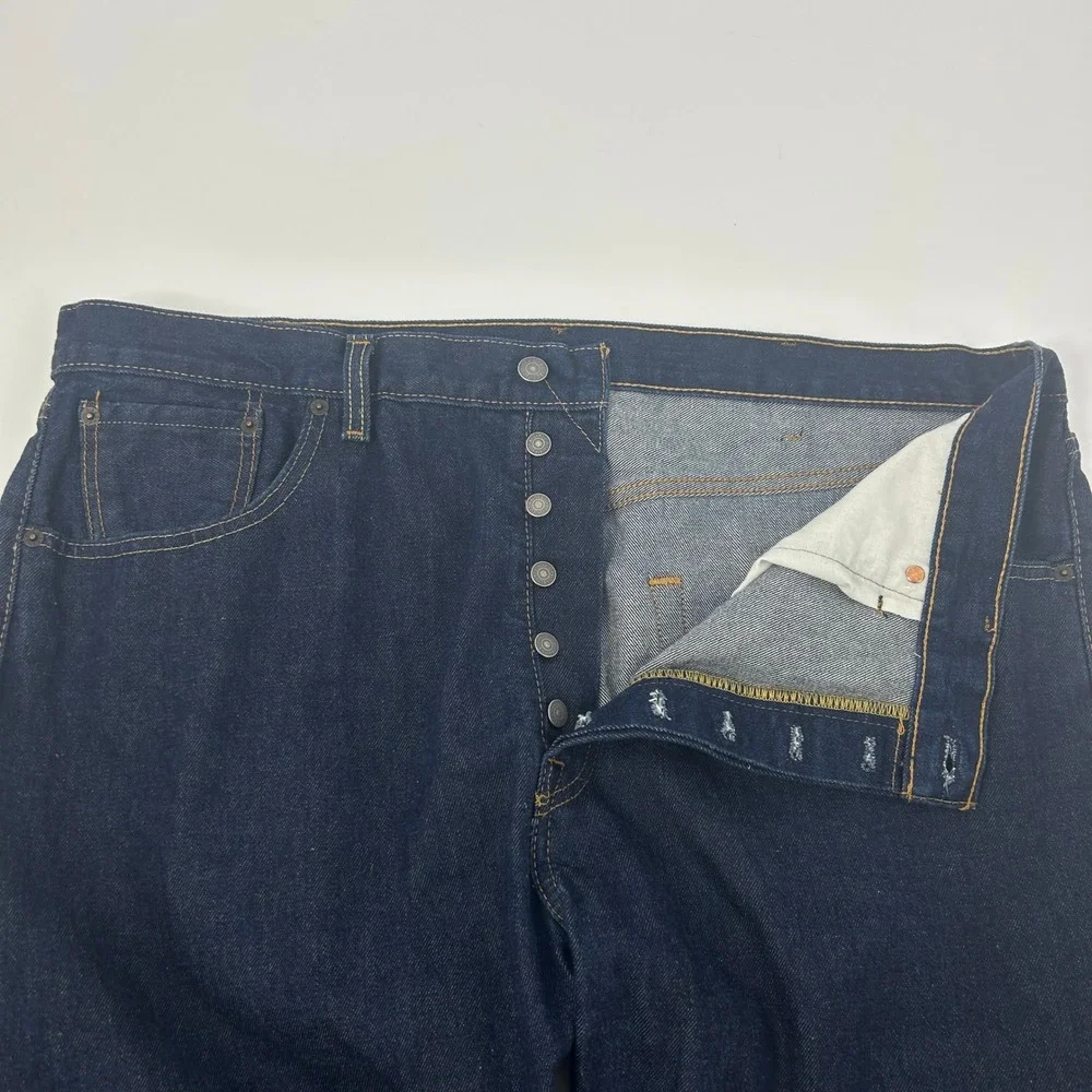 Levi's 501xx Denim Jeans Men's 44x36 (Act 40x33) Dark Wash Button‎ Fly